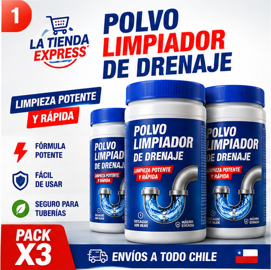“Polvo Limpiador de Drenaje x3 | Limpieza Potente y Rápida”